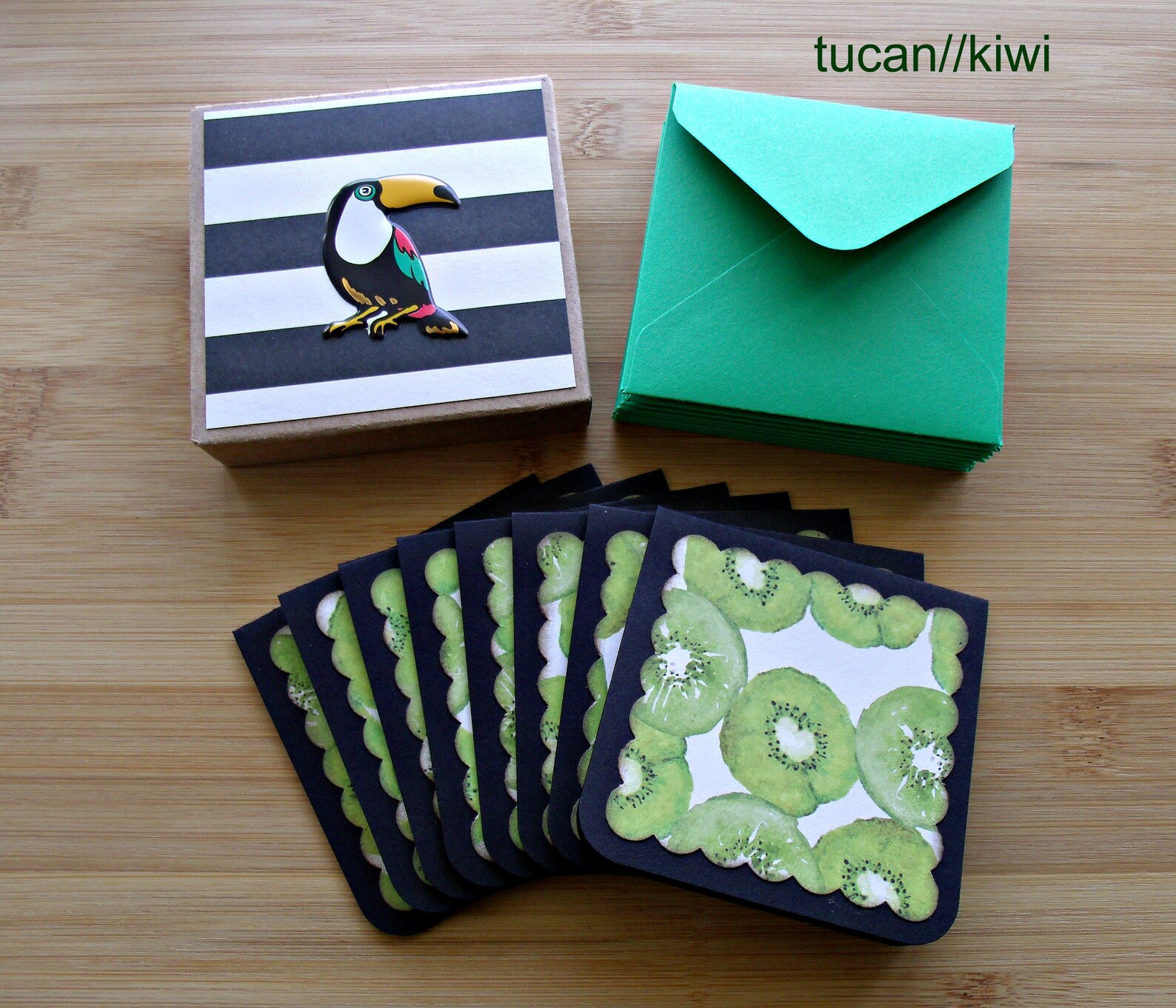 Set of 8 All Purpose Summer Themed Note Cards,3x3 Mini Boxed Cards With ...