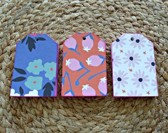 Floral:Set of 15 gift tags,3x2 all purpose spring themed floral tags,3 options for you to choose