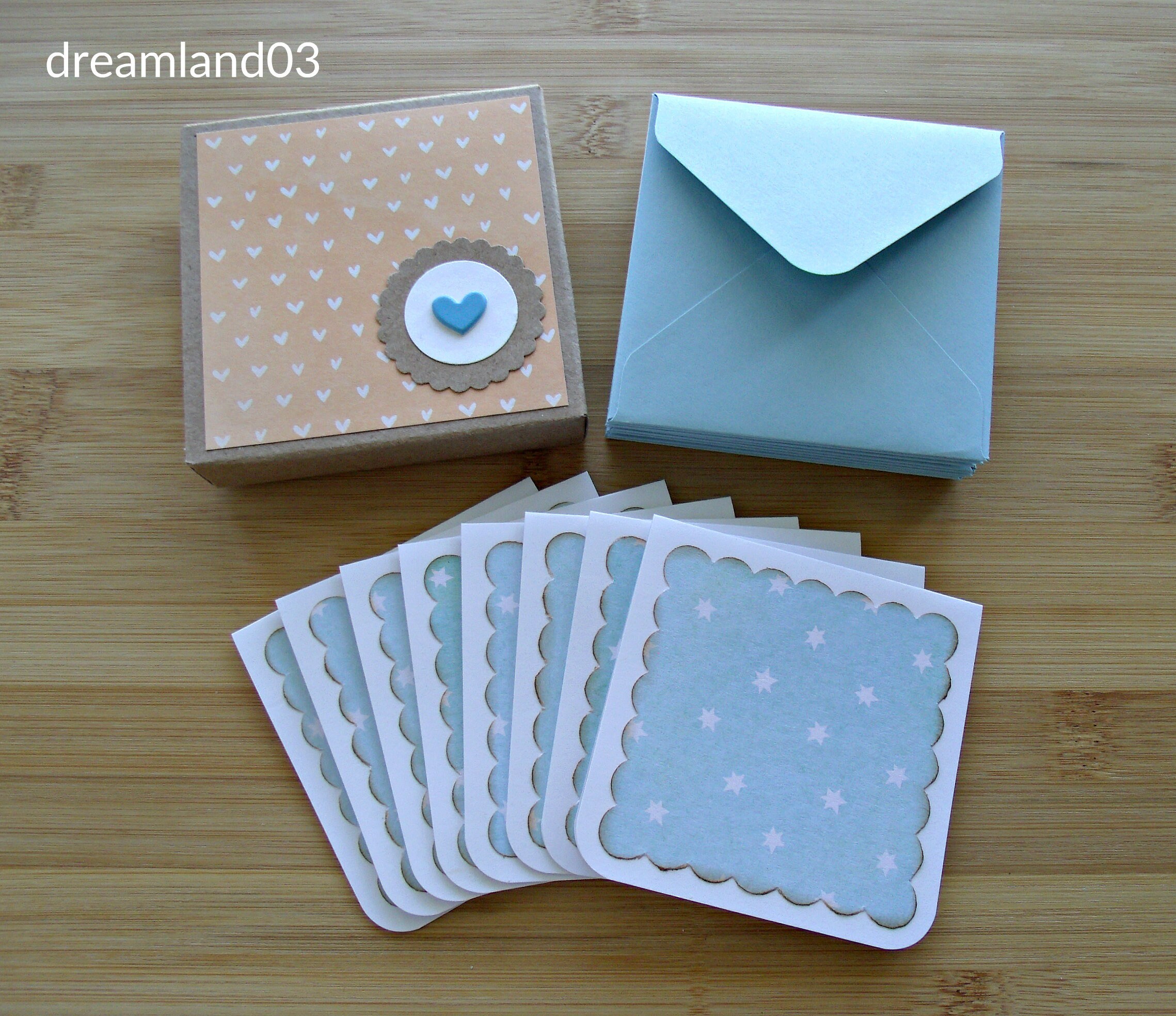 Dreamland:set of 8 Mini Note Cards,3x3 Boxed Cards With Envelopes,4 ...