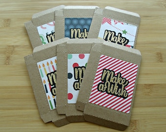 Make a wish:Birthday gift boxes,set of 6,small hanging boxes,die-cut boxes