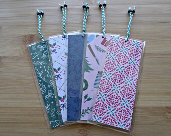 Holiday ballet:Set of 5 Christmas bookmarks,variety laminated bookmarks,holiday reader's gift