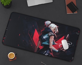 Gaming-Mauspad im Anime-Stil, Air Assassin Schreibtischmatte, FPS ästhetisches Mauspad, Esports-Einstellungen, erweitertes Mauspad 16x32 12x18