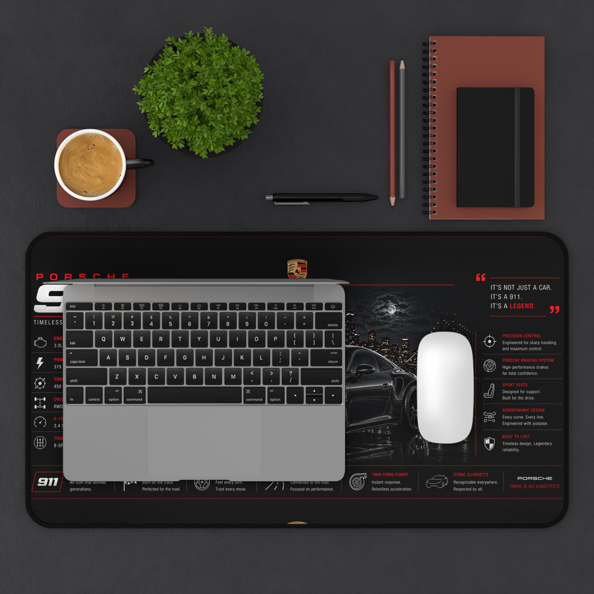 Porsche 911 Mouse Pad XXL 12x22 16x32 Wide Desk Mat Car Poster Style ...