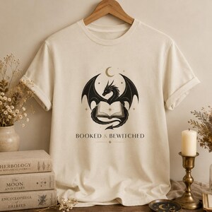 Dragon Library Club Tee Shirt, Book Lover Gift Tee, Bookish Dragon Shirt, Fantasy Reader Tee, Witchy Library Graphic T-Shirt, BookTok Tee