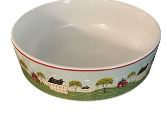 Sakura 9” Country Life Brandon House serving bowl.