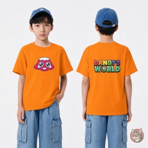 Kids Dandy's World Brightney T-Shirt | Unisex Youth Gaming Tee, Front and Back Print afbeelding 8