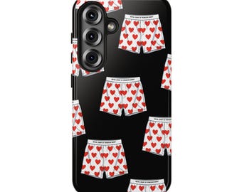 Dungeon Crawler Carl Heart Boxer Shorts Phone Case , Tough Phone Black Case