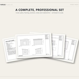 10x16 Lean-To Shed Plans, Permit Ready Mono-Pitch Storage Shed Building Plans with Materials List, Drawn by ICC Certified Building Official image 8
