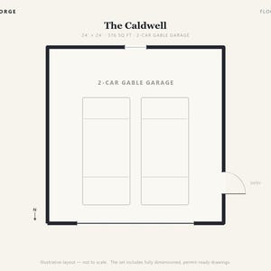 Planos de garaje para 2 autos de 24x24, planos de construcción de garaje independiente listos para obtener permiso, lista de materiales, dibujados por un funcionario de construcción de ICC. imagen 3