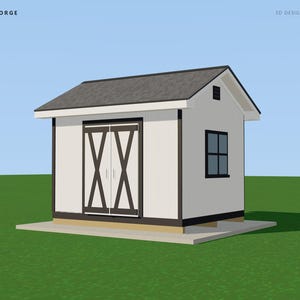 10x12 Shed Plans, Permit Ready Gable Storage Shed Building Plans with Materials List, Drawn and Checked by ICC Certified Building Official image 2