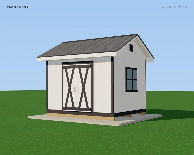 10x12 Shed Plans, Permit Ready Gable Storage Shed Building Plans with Materials List, Drawn and Checked by ICC Certified Building Official image 2