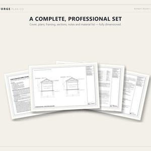 12x16 Pavilion Plans, DIY Permit Ready Backyard Pavilion with Patio Slab, Post Frame Plans, Material List, Drawn by ICC Building Official image 8
