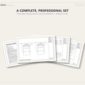 12x20 Carport Plans, DIY Permit Ready 1 Car Open Post Frame Carport Building Plans, Material List, Drawn by ICC Building Official image 8