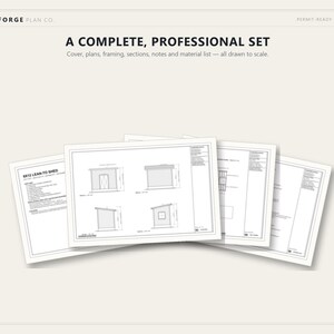 8x12フィートの物置小屋の設計図、建築許可申請準備済みの片流れ屋根の物置小屋の建築設計図（材料リスト付き）、ICC認定建築検査官による作図および検査済み 画像 7
