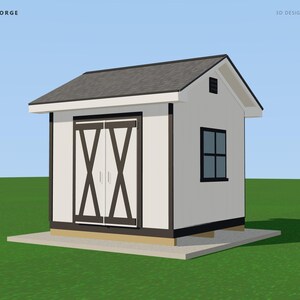 10x10 Shed Plans, Permit Ready Gable Storage Shed Building Plans with Materials List, Drawn and Checked by ICC Certified Building Official image 2