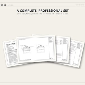 Projeto de garagem aberta de 24x28 pés (7,3x8,5 metros), com estrutura de postes, pronta para construção (faça você mesmo), lista de materiais e projeto elaborado por um oficial de construção do ICC (Conselho de Construção da Índia). imagem 8