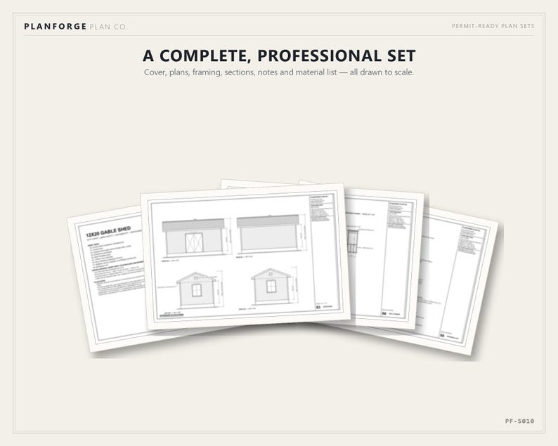 12x20 Shed Plans, Permit Ready Gable Storage Shed Building Plans with Materials List, Drawn and Checked by ICC Certified Building Official image 7