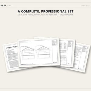 20x24 Pavilion Plans, DIY Permit Ready Backyard Pavilion with Patio Slab, Post Frame Plans, Material List, Drawn by ICC Building Official image 8