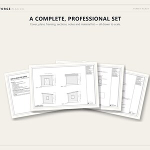 10x12フィートの物置小屋の設計図、建築許可申請準備済みの片流れ屋根の物置小屋の建築設計図（材料リスト付き）、ICC認定建築検査官による作図および確認済み 画像 7