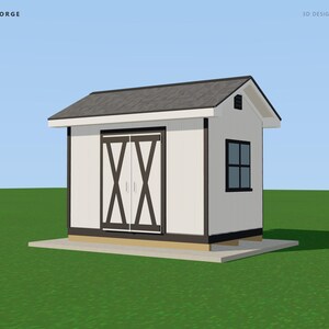 8x12 Shed Plans, Permit Ready Gable Storage Shed Building Plans with Materials List, Drawn and Checked by ICC Certified Building Official image 2