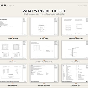 10x12フィートの物置小屋の設計図、建築許可申請準備済みの片流れ屋根の物置小屋の建築設計図（材料リスト付き）、ICC認定建築検査官による作図および確認済み 画像 3