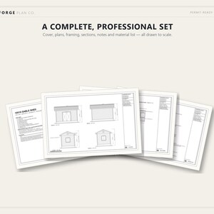 10x16フィートの物置小屋の設計図、建築許可取得準備済みの切妻屋根の物置小屋の建築設計図（材料リスト付き）、ICC認定建築検査官による作図および検査済み 画像 7