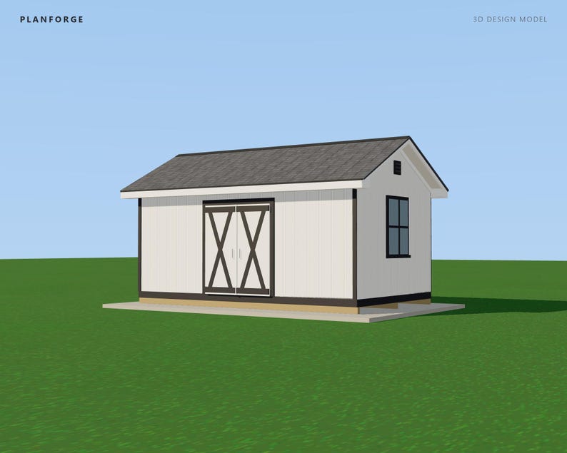 12x20 Shed Plans, Permit Ready Gable Storage Shed Building Plans with Materials List, Drawn and Checked by ICC Certified Building Official image 2