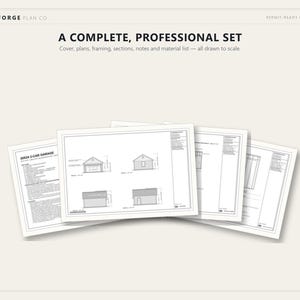 20x24 2 Car Garage Plans, Permit Ready Detached Garage Building Plans, Material List, Drawn by ICC Building Official image 9