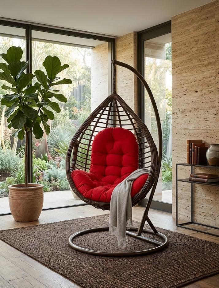 Coussin Fauteuil Suspendu Épais Et Moelleux, Galette De Chaise Œuf Décorative, Pour Balancelle Rotin, Confort Jardin