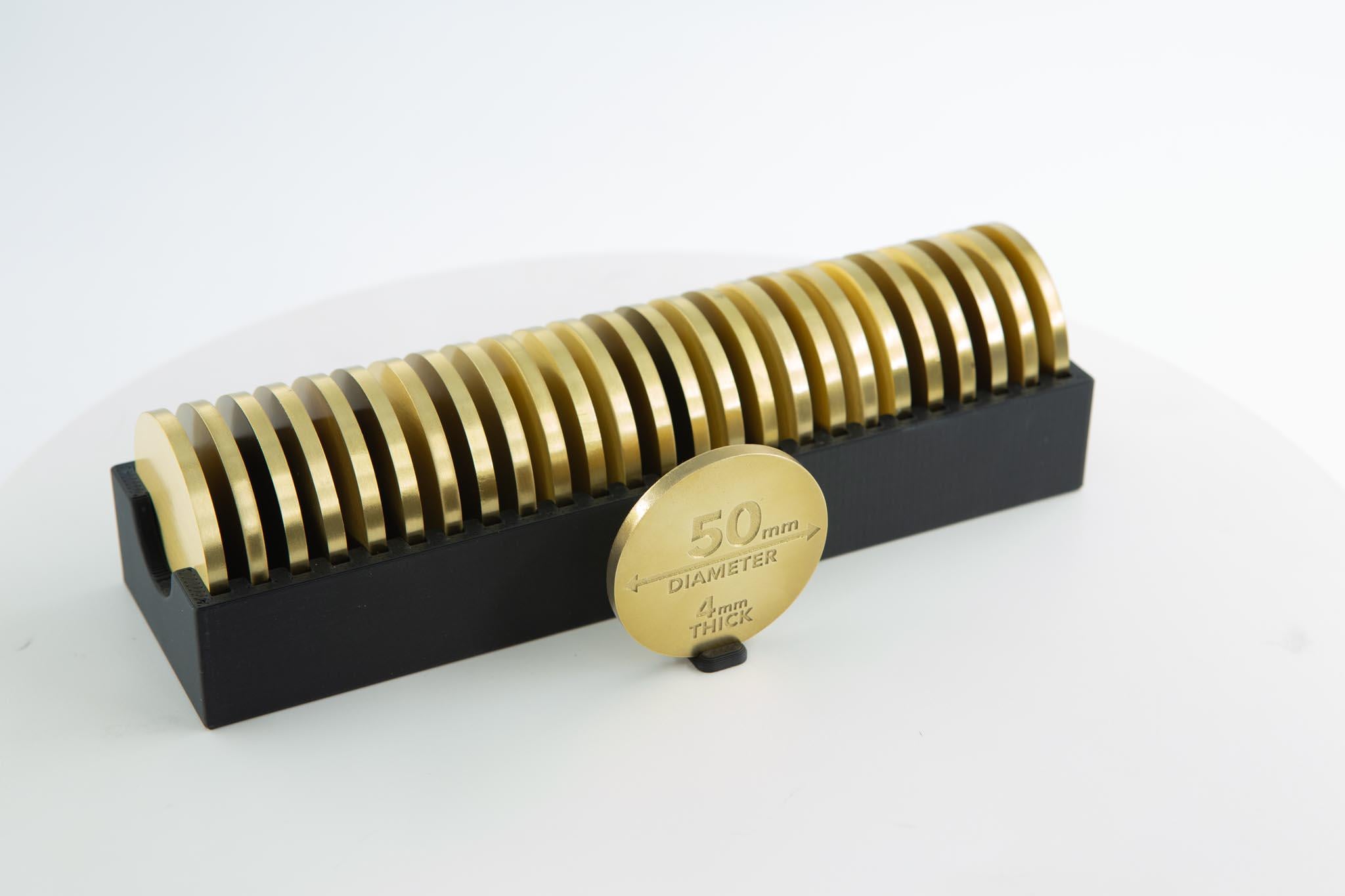 25pcs 50mm X 4mm Solid Brass Coin Blanks Brushed Metal for Laser ...