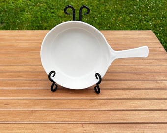 Vintage CorningWare MW-83-B Microwave Browning Skillet Dish White