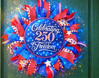 ¡4 de julio: corona navideña número 250!