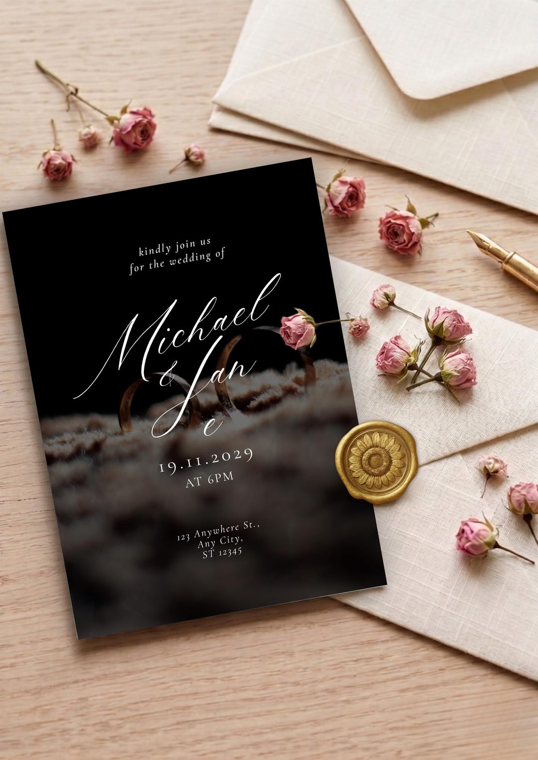 Personalized Portrait Wedding Invitation [#195021] - Etsy