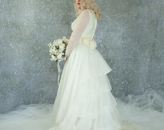 Tiered Wedding Dress Etsy