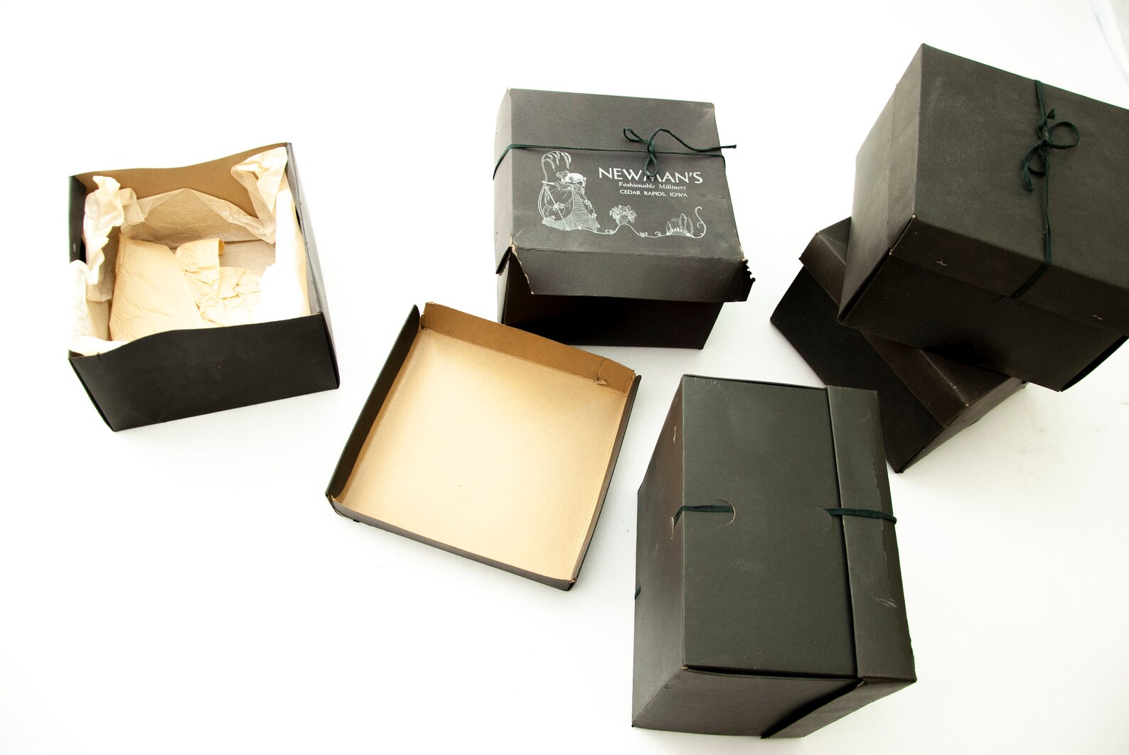 Vintage Black Hat Box Collection Set 5 Department Store Etsy