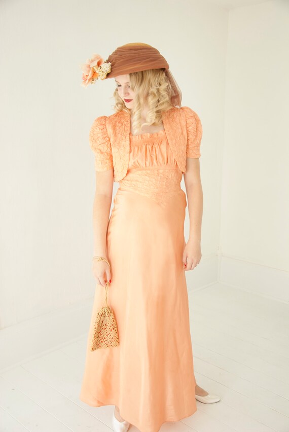 orange pastel dress
