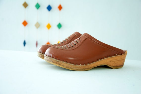 1980s wooden clogs