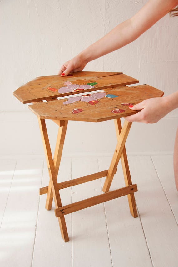 Small wooden fold up table sale