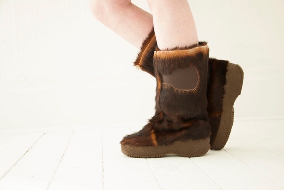 pull on fur boots