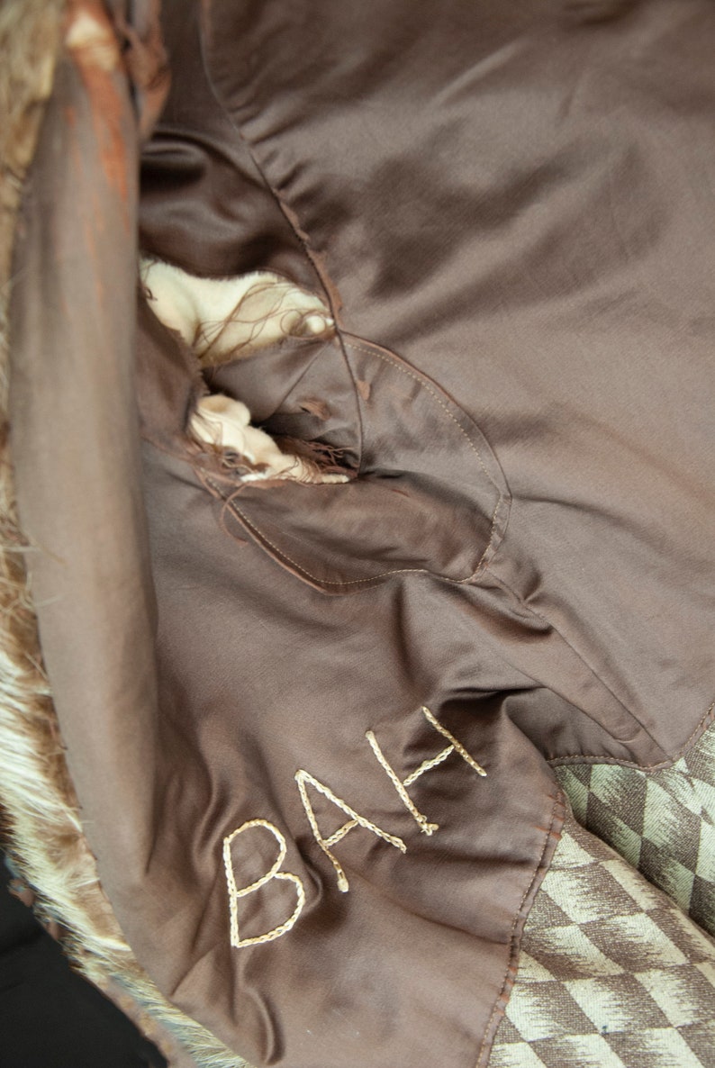 Vintage 1920s raccoon fur coat genuine long plush overcoat Etsy