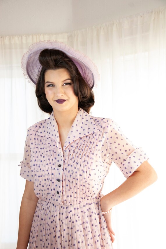 1940s polka dot dress