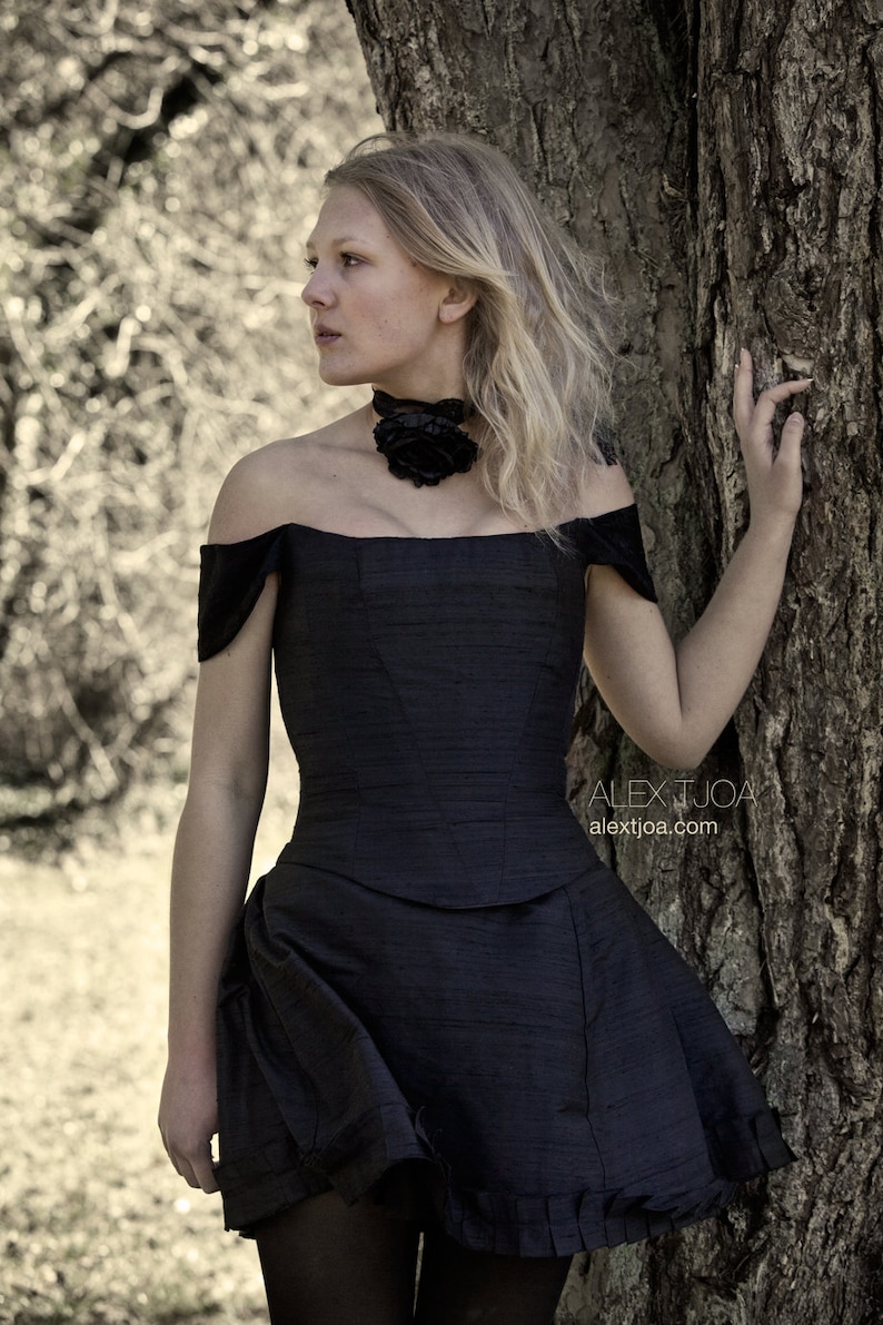 black dress   evening    black wedding corset etsy