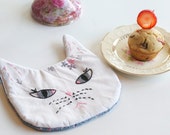 Blue Calico Cat Pot Holder
