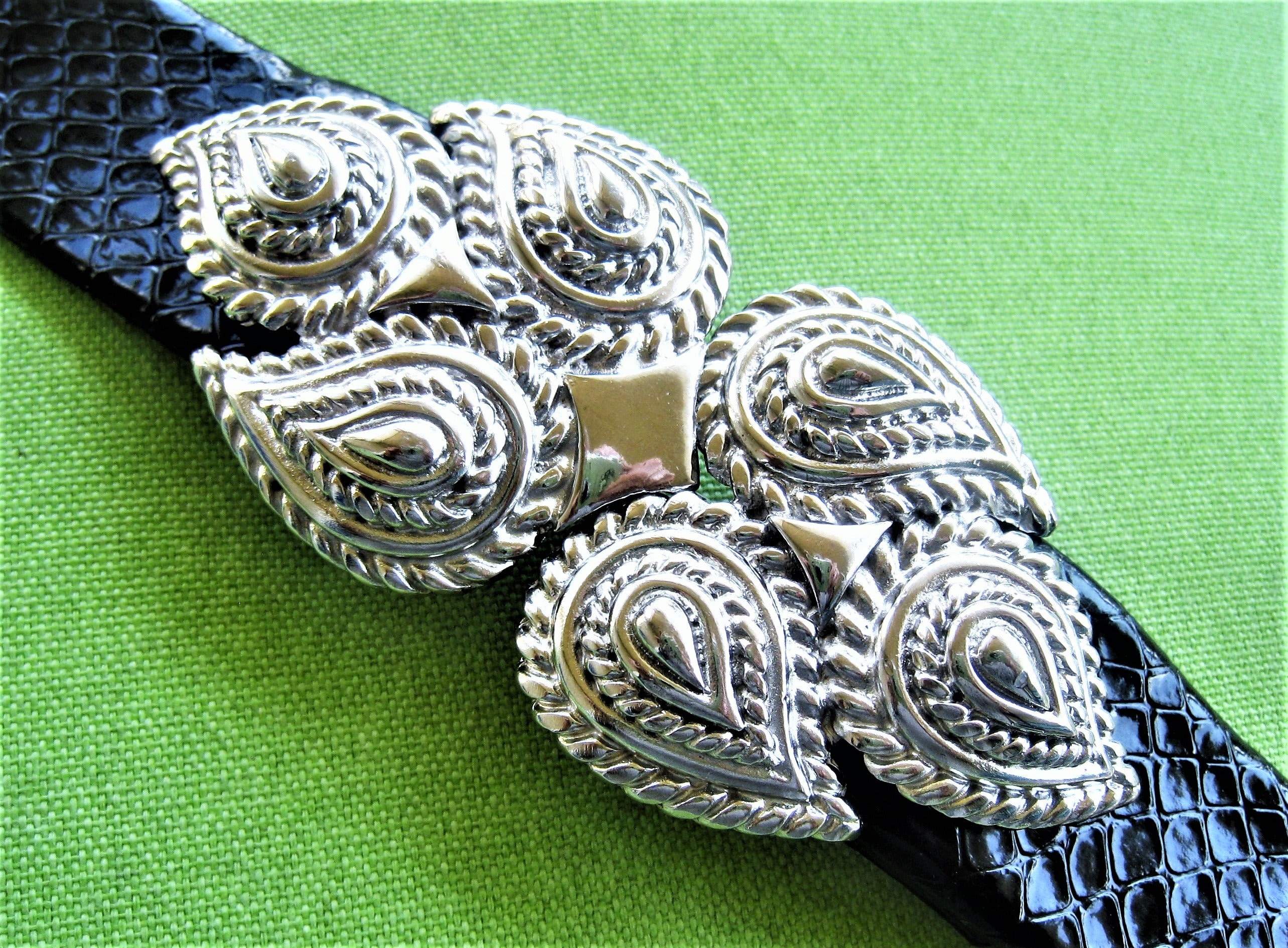MIMI DI N NISCEMI VINTAGE 1984 COUTURE PAISLEY ORNATE FILIGREE SILVER GLAM BELT Mimi Di Niscemi - Etsy main image 4