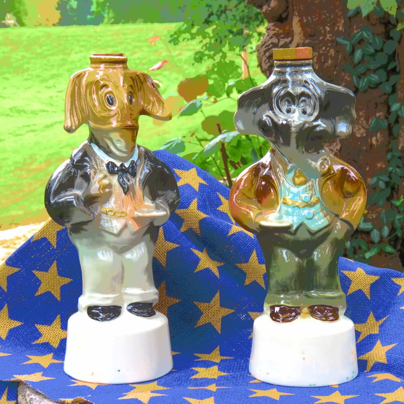 Donkey and Elephant Vintage Jim Beam Decanters Etsy