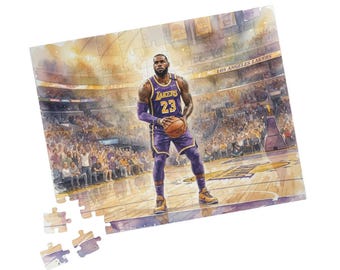 Lebron James Los Angeles Lakers Basketball Puzzle
