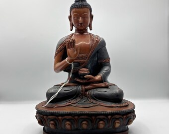 Estatua de Buda de bronce – Decoración zen para el hogar – Escultura para meditación – Regalo espiritual – Detalle para sala de yoga