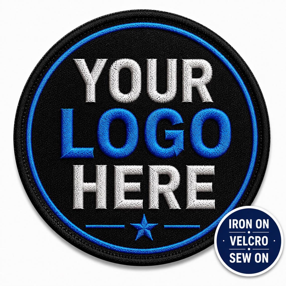 Bulk Embroidered Patches | Custom Logo Embroidery Patches Wholesale USA | Iron-On, Sew-On & Velcro Backing