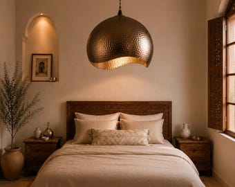 Handmade Moroccan Brass Pendant Light: Boho Home Decor7. Brass Chandelier