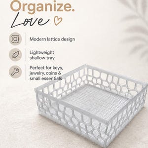 Moderne Gitter-Catch-All-Box, Schreibtischablage, Schmuckhalter, Eingangsbereich Organizer